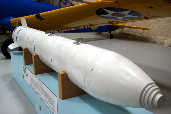 B-83 (MK-83) nuclear bomb practice weapon at South Dakota Air & Space Museum. SD.