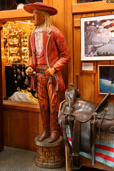 Wild Bill Hickock statue in Wall Drug Store. Wall, SD.
