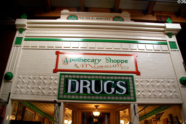 Apothecary Shoppe Museum in Wall Drug Store. Wall, SD.