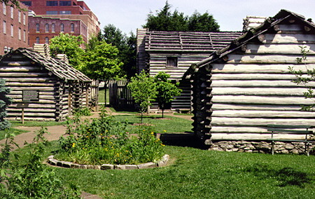 Fort Nash (c1793-1804) reconstructed in downtown Nashville. Nashville, TN.