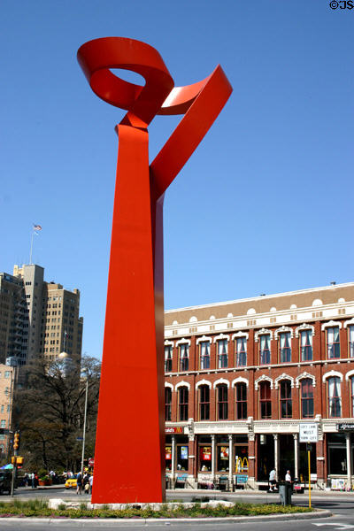 Torch of Friendship sculpture (2002) by Sebastian at Alamo Plaza & Commerce. San Antonio, TX.