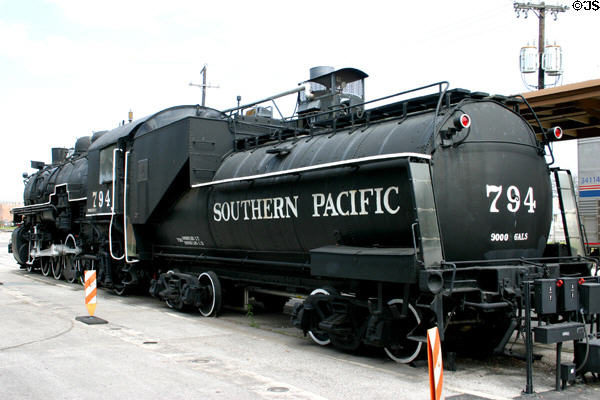Southern Pacific steam locomotive 794 plus tender. San Antonio, TX.