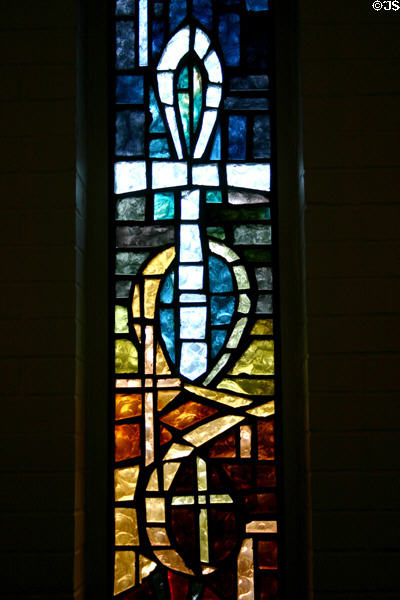 Trinity University Memorial Chapel stained glass windows. San Antonio, TX.