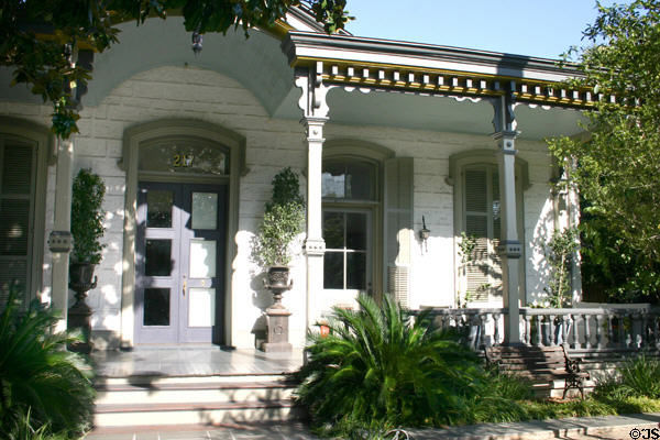 Alexander Sartor, Jr. house (1882) (217 King William) in King William district. San Antonio, TX. Architect: Alfred Giles.