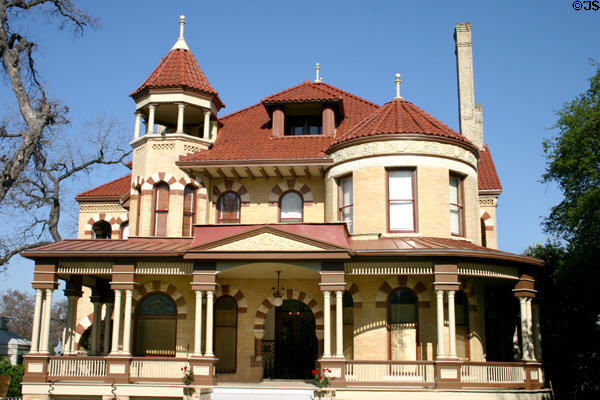 George Kalteyer house (1892) (425 King William) in King William district. San Antonio, TX. Style: Richardsonian Romanesque. Architect: James Riely Gordon.
