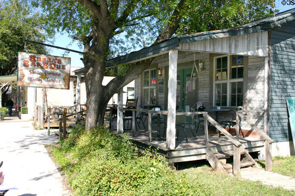 Traditional wood building on Pine Street. Bastrop, TX.