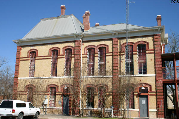 Bastrop County Jail (1892) (on Public Square) in service till 1974. Bastrop, TX. Style: Greek Revival. Architect: Eugene T. Heiner. On National Register.