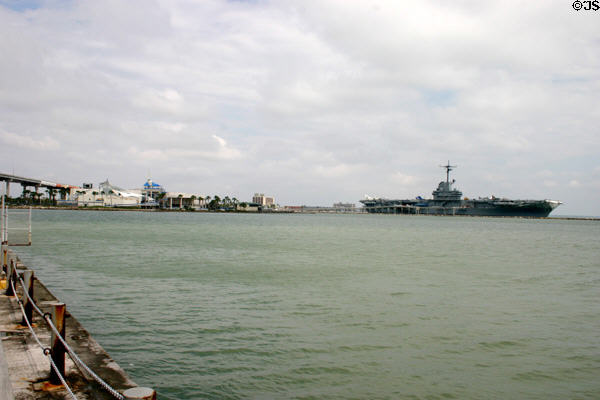 Horizon with USS Lexington & Texas Aquarium. Corpus Christi, TX.