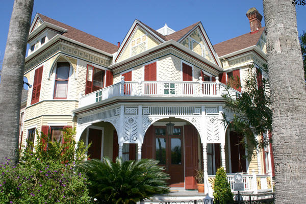 Frederick Beissner house (1888) (1702 Ball). Galveston, TX. Style: Eastlake. Architect: William H. Roystone.