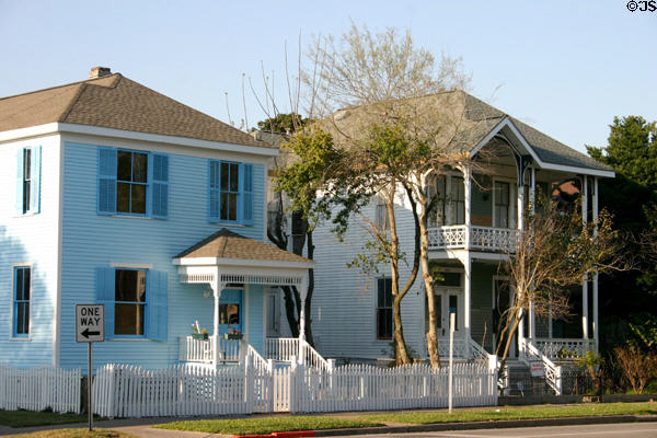 Wooden houses (Church Ave. at 19th St.). Galveston, TX.