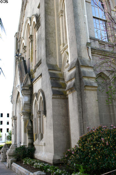 Eaton Memorial Chapel (1882) (2216 Ball). Galveston, TX. Style: Gothic revival. Architect: Nicholas J. Clayton.