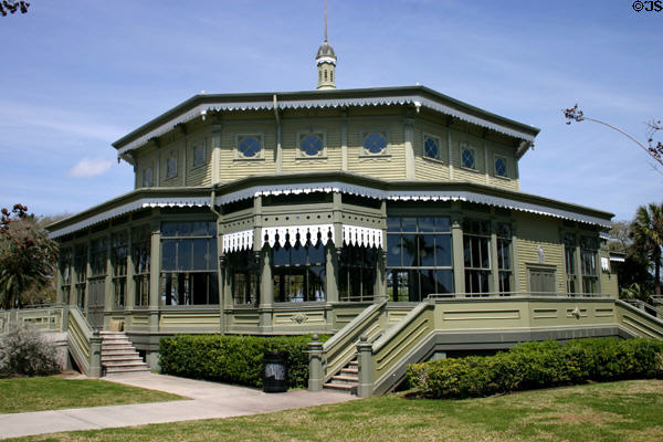 Garten Verein Pavilion (1880) (27th St. at Ave. O in Kempner Park). Galveston, TX. Architect: Nicholas J. Clayton. On National Register.