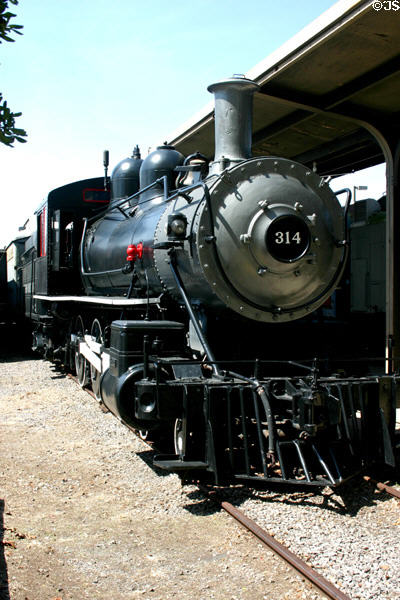 Cook Locomotive Works 4-6-0 steam locomotive (1893) at Railroad Museum. Galveston, TX.