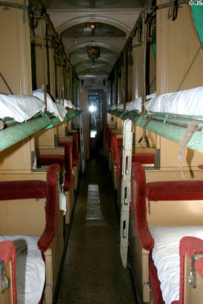 Interior Of Pullman Sleeping Car At Railroad Museum
