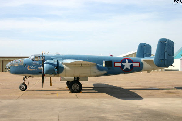 Side profile of B-25 Mitchell at Lone Star Flight Museum. Galveston, TX.