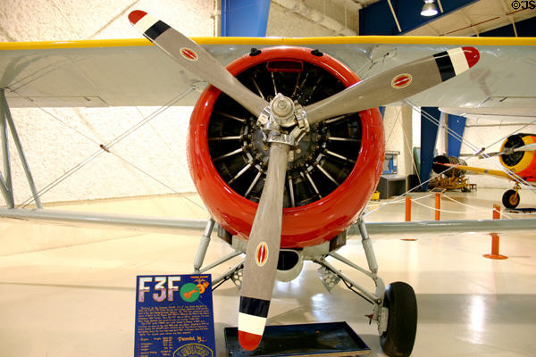 Grumman F3F-2 fighter biplane (1935) at Lone Star Flight Museum. Galveston, TX.