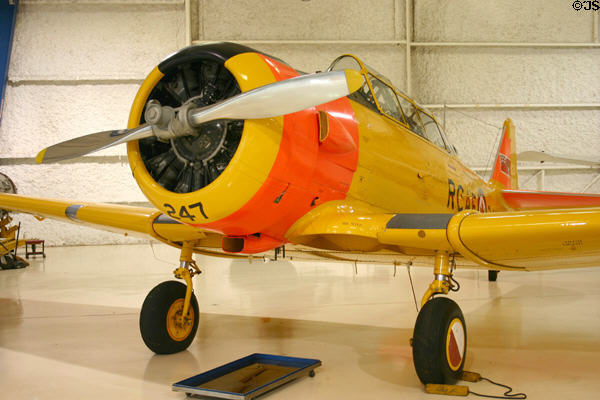 Harvard MK IV (1952-4) in RCAF colors at Lone Star Flight Museum. Galveston, TX.