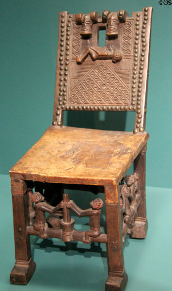 Chief's chair (early 20thC) from Angola or Democratic Republic of Congo at Museum of Fine Arts, Houston. Houston, TX.