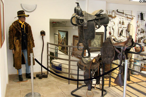 Cavalry uniform & saddles at Buffalo Soldiers National Museum. Houston, TX.