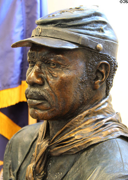 Medal of Honor Winner (1881) Buffalo Soldier First Sergeant William Moses bust (1993) by Eddie Dixon at Buffalo Soldiers National Museum. Houston, TX.