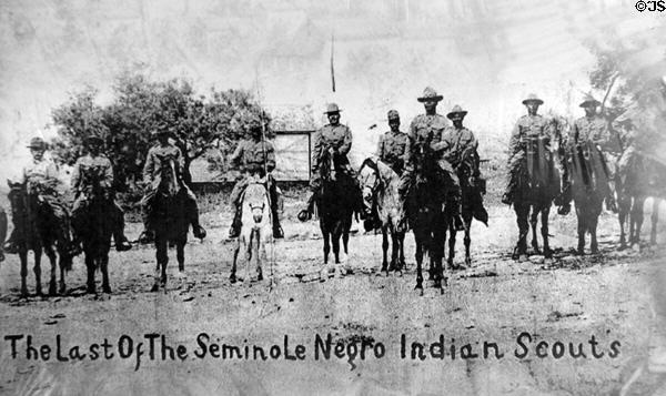 Photo of Last of the Seminole Negro Indian Scouts at Buffalo Soldiers National Museum. Houston, TX.