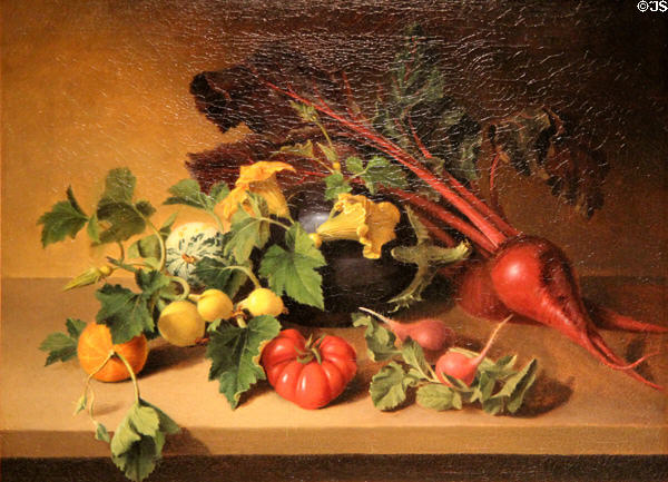 Still Life with Vegetables (1826) by James Peale at Bayou Bend. Houston, TX.