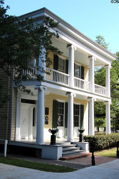 Nichols-Rice-Cherry House (1850) at Sam Houston Park. Houston, TX. Style: Greek Revival.