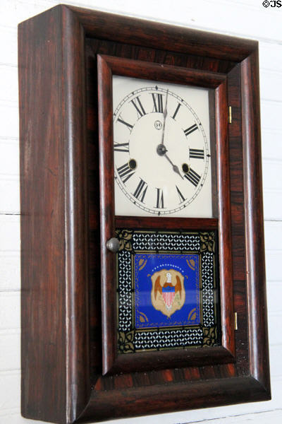 Mantle clock in Yates House at Sam Houston Park. Houston, TX.