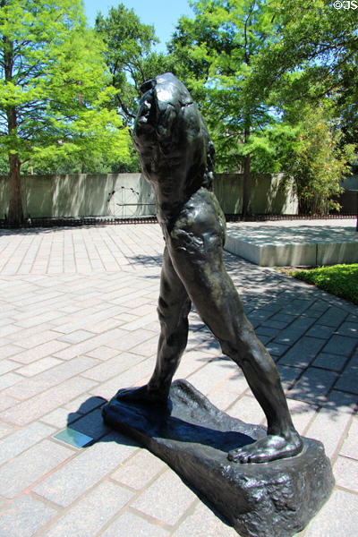 Walking Man bronze sculpture (1905, cast 1962) by Auguste Rodin at Cullen Sculpture Garden of Museum of Fine Arts, Houston. Houston, TX.