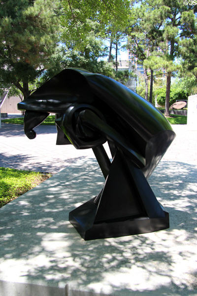 Large Horse bronze sculpture (1914, cast 1966) by Raymond Duchamp-Villon at Cullen Sculpture Garden of Museum of Fine Arts, Houston. Houston, TX.