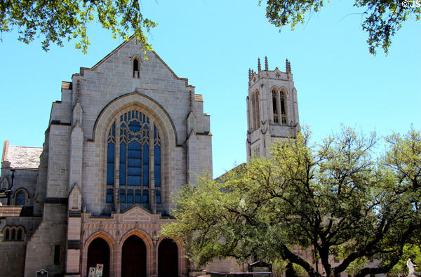 St Paul's Methodist Church (1929) (Main at Binz St.). Houston, TX. Style: Neo-Gothic. Architect: Alfred C. Finn.