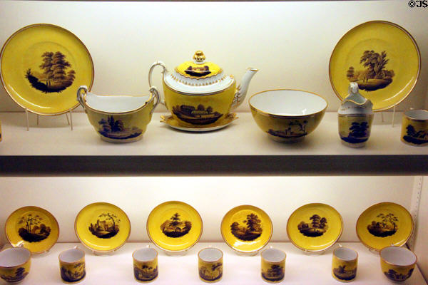 Yellow porcelain at Rienzi house museum. Houston, TX.