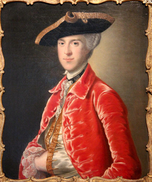 Portrait of a Gentleman (c1760) by Joseph Wright of Derby, England at Rienzi house museum. Houston, TX.