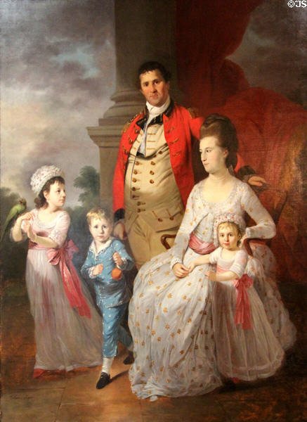 Portrait of Colonel Fortnom & Family (1775) by Tilly Kettle at Rienzi house museum. Houston, TX.