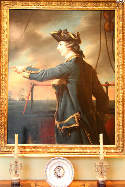 Portrait of a naval officer at Rienzi house museum. Houston, TX.