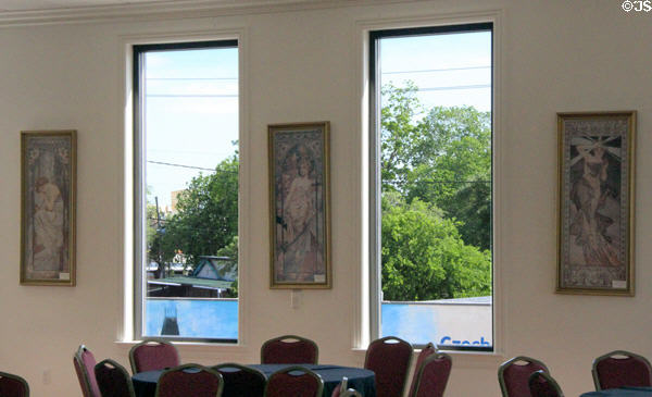 Meeting room with Alfons Mucha prints at Czech Cultural Center. Houston, TX.