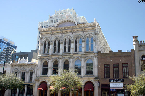 Walter Tips building (1876) (712 Congress Ave.) now Ironstone Bank. Austin, TX. Style: Venetian Gothic. Architect: J.N. Preston.