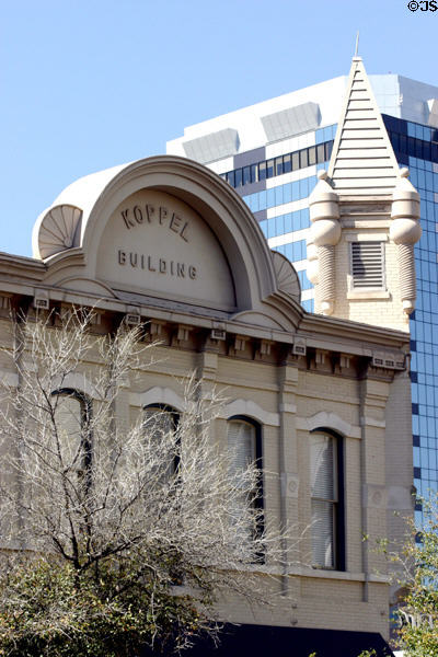 Koppel building (1888) (318-20 Congress Ave.). Austin, TX. Architect: Burt McDonald.