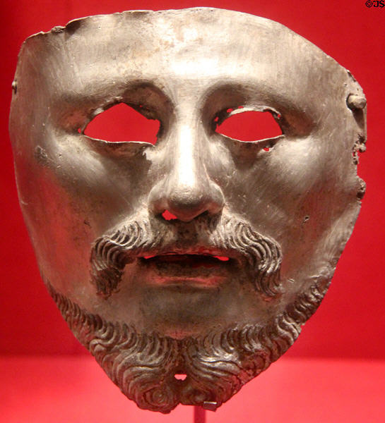 Silver mask (18thC) from Ecuador at San Antonio Museum of Art. San Antonio, TX.