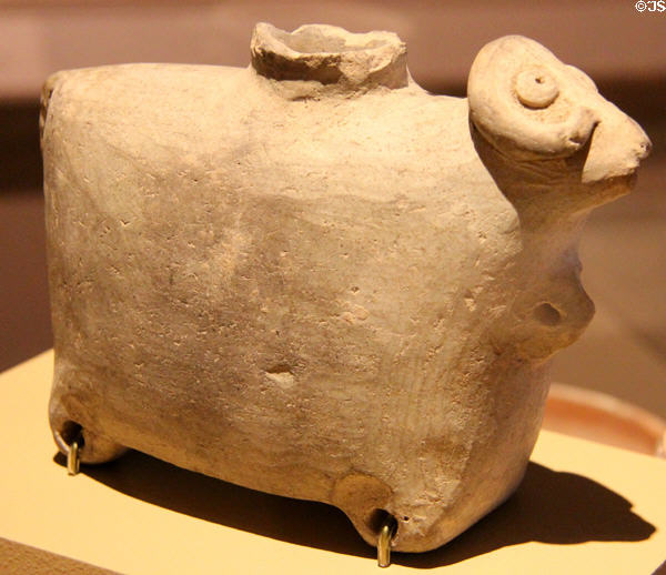 Buffware earthenware vessel (10th-8thC BCE) from Iran at San Antonio Museum of Art. San Antonio, TX.