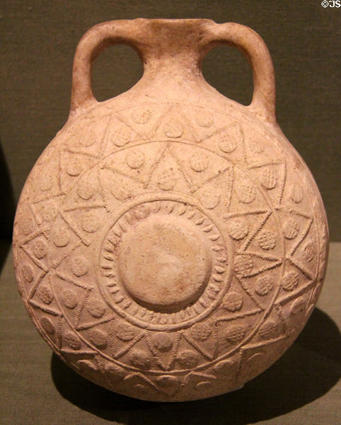 Earthenware flask (13thC) from Iraq at San Antonio Museum of Art. San Antonio, TX.