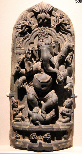 Stone Ganesha (11thC) from Bengal, India at San Antonio Museum of Art. San Antonio, TX.