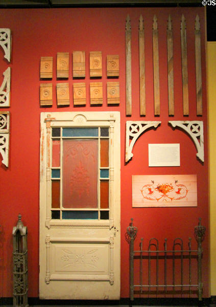 Architectural elements from Texas homes by Rudolph Melchior who came to Texas from Germany (1853) at Institute of Texan Cultures. San Antonio, TX.