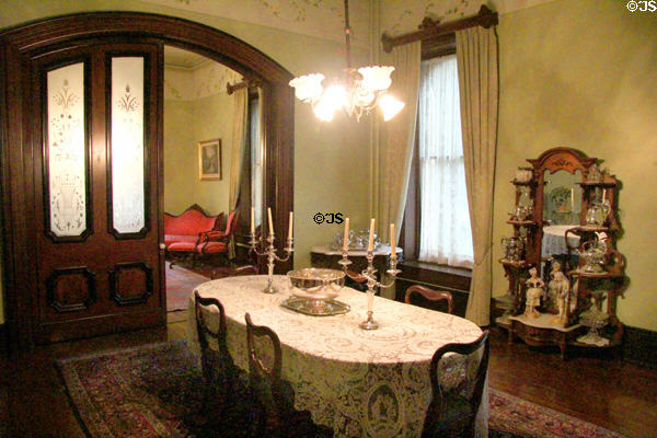 Dining room at Edward Steves Homestead Museum. San Antonio, TX.