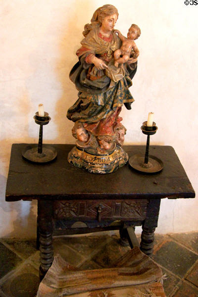 Antique Madonna & Child on early Spanish table at Spanish Governor's Palace. San Antonio, TX.
