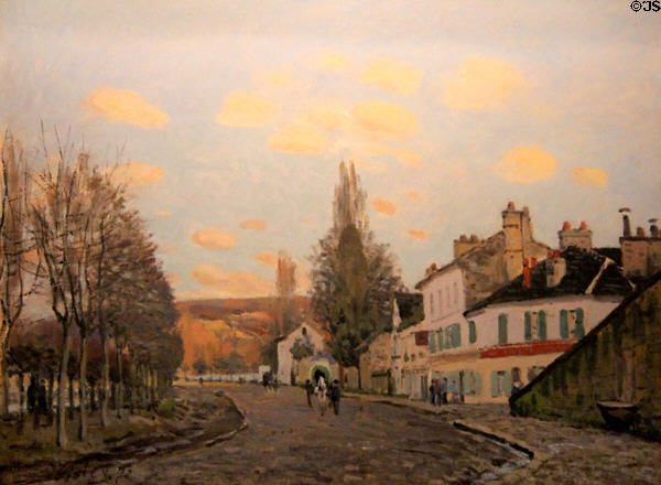 Route from Saint Germain to Marly painting (1872) by Alfred Sisley at McNay Art Museum. San Antonio, TX.