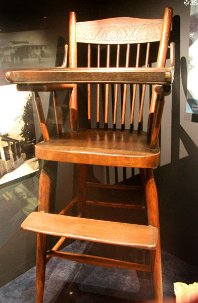 Highchair used by infant Chester W. Nimitz at Admiral Nimitz Museum. Fredericksburg, TX.