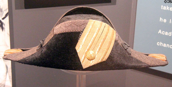 Cocked hat worn by Chester W. Nimitz during early years of his naval career at Admiral Nimitz Museum. Fredericksburg, TX.