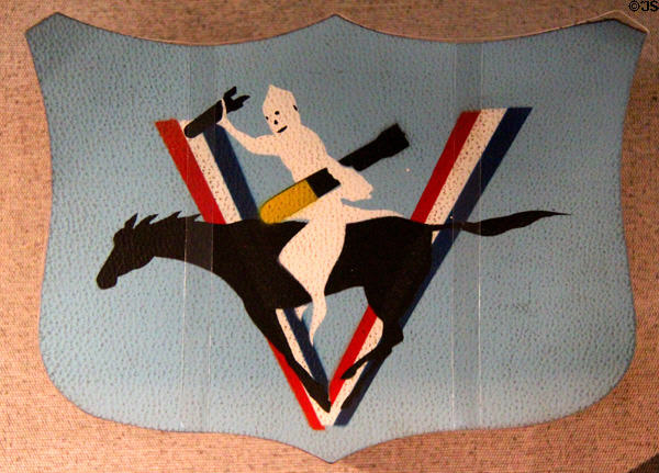 USS Enterprise patch for "Galloping Ghost" before Japanese attack on Midway Island at National Museum of the Pacific War. Fredericksburg, TX.