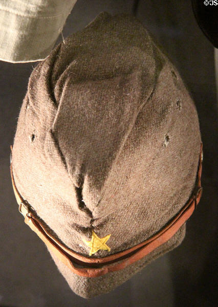 Japanese Army enlisted man's cap captured on Okinawa at National Museum of the Pacific War. Fredericksburg, TX.